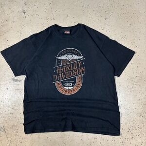 Harley Davidson Motorcycle Biker Bowling Green Kentucky Black Graphic T-Shirt XL